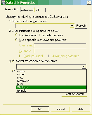 Использование Microsoft Access для работы с базой данных системы Microsoft SQL Server